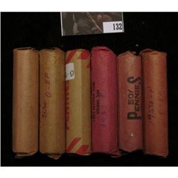 1910 P, 35 D, 37 P, 48 S, 54 P, & 56 D Circulated Rolls of Lincoln Cents. (6 Rolls)