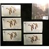 Image 2 : (5) No. 3 Iowa Migratory Waterfowl Stamps from 1974, only three are signed and the owner of this est