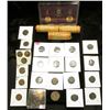 Image 1 : (3) Rolls of unsorted Washington Quarters; 1984 S U.S. Proof Set; 1845 U.S. Holed Large Cent; & a gr