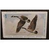Image 2 : 1975 Iowa Migratory Waterfowl Stampm IA4, Canada Geese $1, perfed 4 sides, NH, F-VF. Originally from