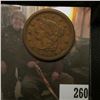 Image 2 : 1854 U.S. Large Cent, EF; & a 1927 "Highway Map of Iowa" stamped with "Red Ball Garage, St. Ansgar, 