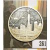 Image 1 : "July 4, 2004 Freedom Tower" Silver 100 Mill Clad "One Dollar We Will Never Forget",  39mm, Proof.