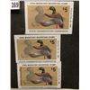 Image 2 : (3) 1985 IA14 Iowa $5 Migratory Waterfowl Stamps. Two are unsigned and unused, excellent condition, 