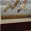 Image 2 : No. 5751/9939 Print of Canada Geese in a frame (glass is broken) includes North Dakota Resident Smal