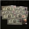 Image 1 : (7) Different First Day Postal Cancelled April 13, 1976 Series 1976 $2 Federal Reserve Notes with .1