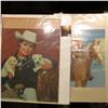 Image 1 : Print from Columbian 1893 Exposition depicting a Native American on a rearing horse; several Western