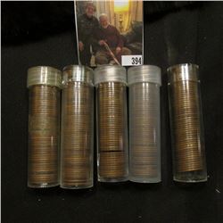 Solid Date rolls of circulated Lincoln Cents including 1917, 29, 34, 35, & 36. (5 rolls, approxiamte