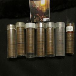Solid Date rolls of circulated Lincoln Cents including 1910P, 16P, 17P, 21P, 26P, 30P, & 39, (7 roll