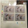 Image 1 : 1990 LL Line numbered Plateblock of four RW57 Federal Migratory Waterfowl $12.50 Stamps. EF.