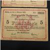 Image 2 : Pair of February 1, 1919 "Stadtgemeinbe Furiwangen Gutschein uber Funf Mark", VF.