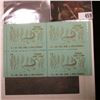 Image 2 : Block of Four 1973 New Jersey Division of Fish, Game, & Shellfisheries Resident $2 Trout Stamps. Min