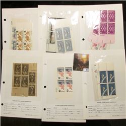 1962-65 Plate Blocks of Four Scott #1191, 1193, 1195, 1197, 1198, 1200, pair of 1203, 1206, 1232, 12