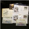 Image 1 : 3 First Day Covers - 2 cats from 1988, bird from 1977, Also 2 small envelopes of cancelled US Comm S