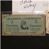 Image 2 : $5 Depression Scrip from Kansas "Chamber of Commerce 5  5  Christmas Currency…Distributed by C. of C