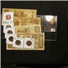 Image 1 : (4) Pieces of "Colonial" (bread) "Early American Money"; 1955D, 56P, & D, & (3) BU 1960 D Small Date