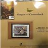 Image 2 : 1997 Oregon $5.00 Waterfowl Stamp, Canvasback, Mint, unused, in original holder with literature.