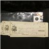 Image 1 : (11) 1886 Sight Drafts and checks from Alabama; & 1878 Indian Head Cent, Good.