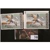 Image 1 : Pair of Artist Signed 1982 $7.50 Federal Migratory Bird Hunting Stamp, Signed by Artist David Maass,