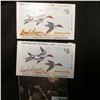Image 2 : Pair of 1981 Artist Signed Iowa Migratory Waterfowl Five Dollar Stamp, signed by Brad Reece.