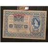 Image 1 : Series 1382 Austria One Thousand Kronen Banknote from 1902, AU.