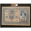 Image 2 : Series 1382 Austria One Thousand Kronen Banknote from 1902, AU.