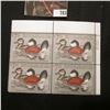 Image 1 : 1981 Plateblock of Four RW48 $7.50 Federal Migratory Waterfowl Stamps, EF, NH,