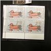 Image 1 : 1985 Plateblock of Four RW52 $7.50 Federal Migratory Waterfowl Stamps, EF, NH,