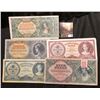 Image 1 : Five different 1945-46 Hungary Banknotes including $10,000 to One Million Pengos.