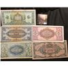 Image 2 : Five different 1945-46 Hungary Banknotes including $10,000 to One Million Pengos.