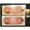 Image 2 : Series L 1943 & Series CP 1950 Mexico One Peso Banknotes, CU & VF.