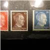 Image 3 : Set of (4) 1930 era Adolph Hitler German Deutsches Reich Stamps attached to black paper, 3 pfennig, 