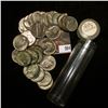 Image 2 : (34) 1954 P Jefferson Nickels in Gem BU condition, stored in a plastic tube.