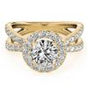Image 1 : 2.01 CTW Certified VS/SI Diamond Solitaire Halo Ring 18K Yellow Gold - REF-424F8M - 26771