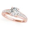 Image 1 : 1.4 CTW Certified VS/SI Diamond Solitaire Ring 18K Rose Gold - REF-382T5X - 27610