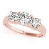 Image 1 : 1 CTW Certified VS/SI Diamond 3 Stone Solitaire Ring 18K Rose Gold - REF-153T5X - 28051