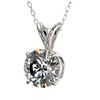 Image 2 : 1.05 CTW Certified H-SI/I Quality Diamond Solitaire Necklace 10K White Gold - REF-178M2F - 36759