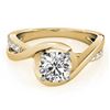 Image 1 : 1.15 CTW Certified VS/SI Diamond Solitaire Ring 18K Yellow Gold - REF-381M3F - 27458