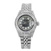 Image 2 : Rolex Ladies Stainless Steel, Diamond Dial & Diamond Bezel, Saph Crystal - REF-363M3H