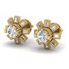 1.77 CTW VS/SI Diamond Solitaire Art Deco Stud Earrings 18K Yellow Gold - REF-263W6H - 37066