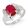 Image 1 : 3.12 CTW Ruby & Diamond Ring 18K White Gold - REF-50F9M - 14058