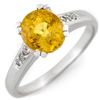 2.35 CTW Yellow Sapphire & Diamond Ring 10K White Gold - REF-27N8Y - 11377
