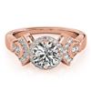 1.56 CTW Certified VS/SI Diamond Solitaire Halo Ring 18K Rose Gold - REF-506H9W - 26950