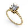 Image 2 : 1.0 CTW VS/SI Princess Diamond Solitaire Engagement Ring 18K Yellow Gold - REF-283X5T - 35752