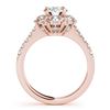 Image 2 : 2.05 CTW Certified VS/SI Diamond Solitaire Halo Ring 18K Rose Gold - REF-424M2F - 26674