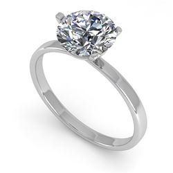 1.50 CTW Certified VS/SI Diamond Engagement Ring Martini 18K White Gold - REF-521W4H - 32235