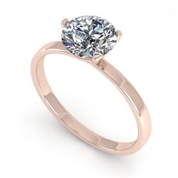 1.01 CTW Certified VS/SI Diamond Engagement Ring 18K Rose Gold - REF-283F9M - 32228