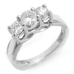 0.75 CTW Certified VS/SI Diamond Ring 14K White Gold - REF-84W5H - 10262