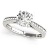 Image 1 : 0.92 CTW Certified VS/SI Diamond Solitaire Ring 18K White Gold - REF-180M2F - 27627