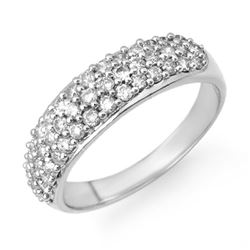 1.0 CTW Certified VS/SI Diamond Ring 14K White Gold - REF-80W5H - 14225