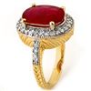 Image 2 : 8.0 CTW Ruby & Diamond Ring 14K Yellow Gold - REF-92F4M - 11647